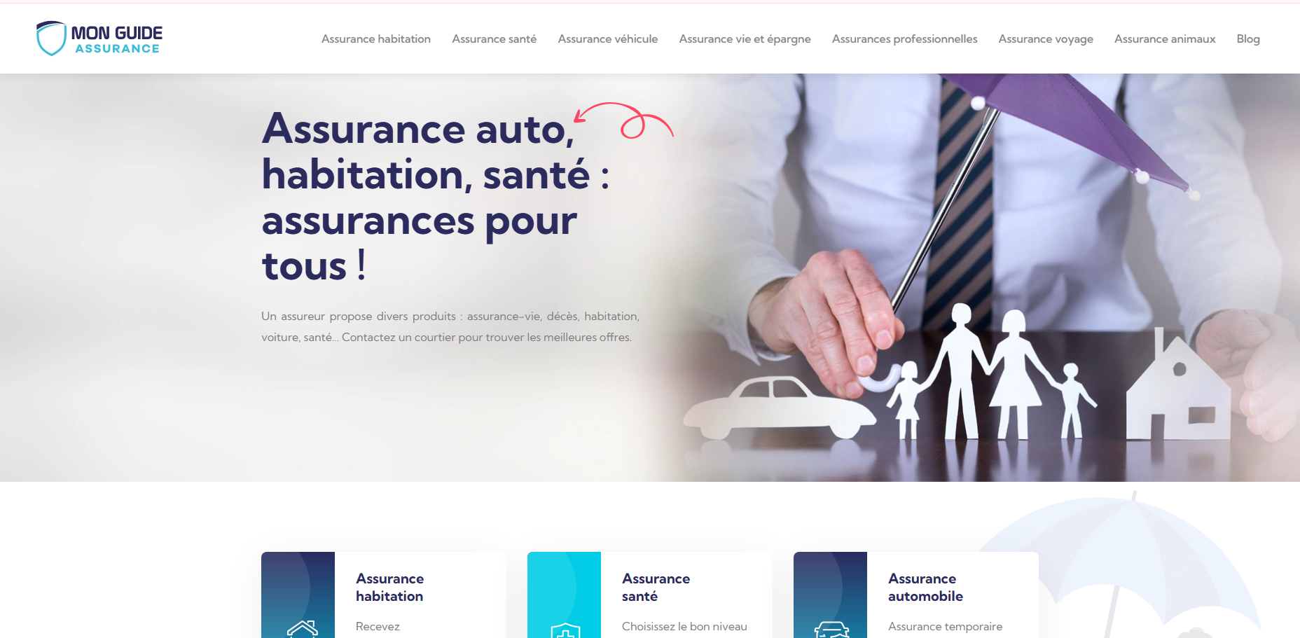 Souscrivez en ligne une assurance auto, habitation, santé